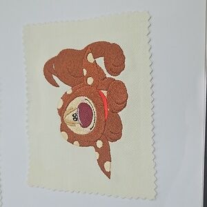 Handmade machine embroidery dog patch